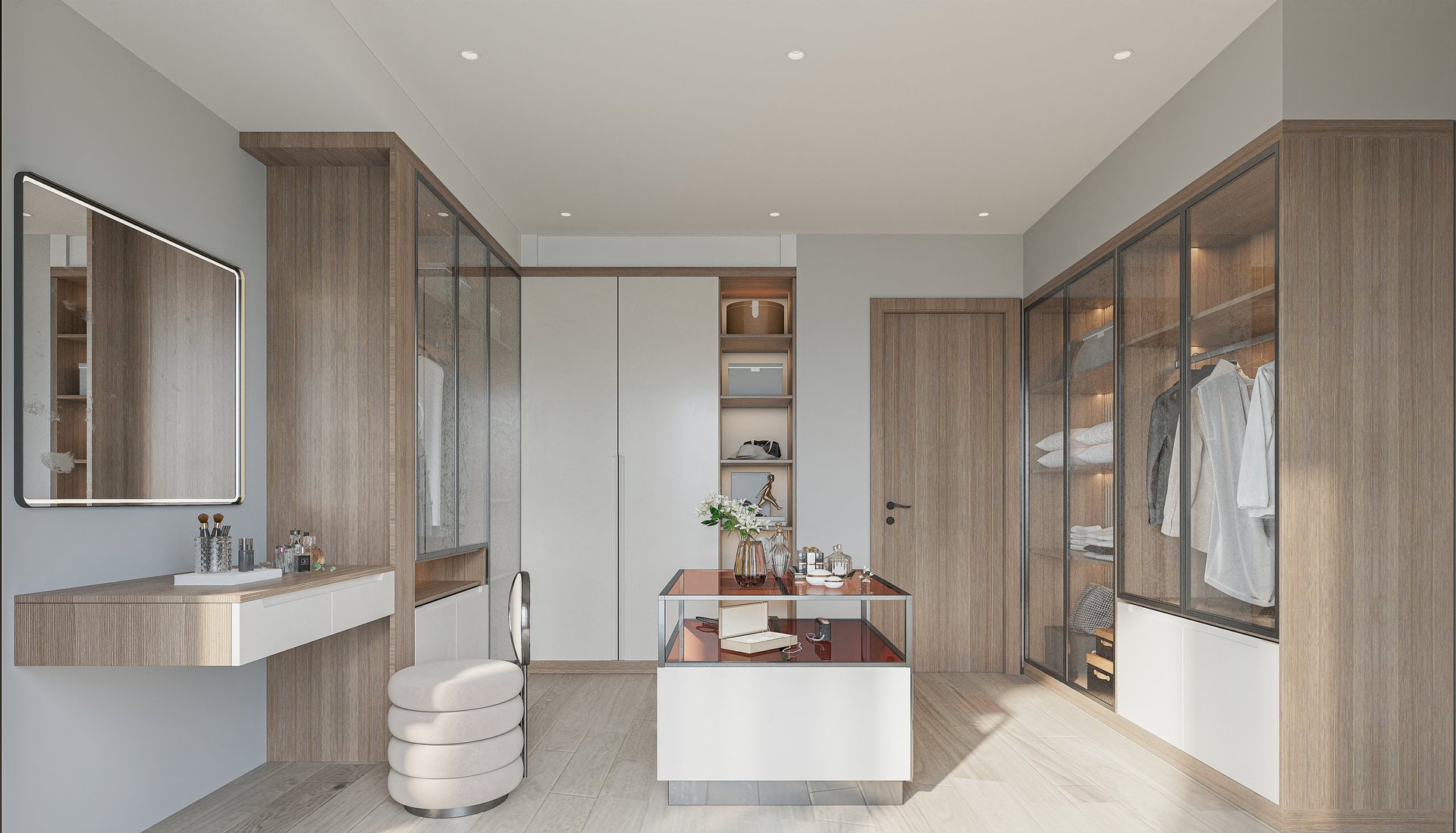 Modern walk in closet